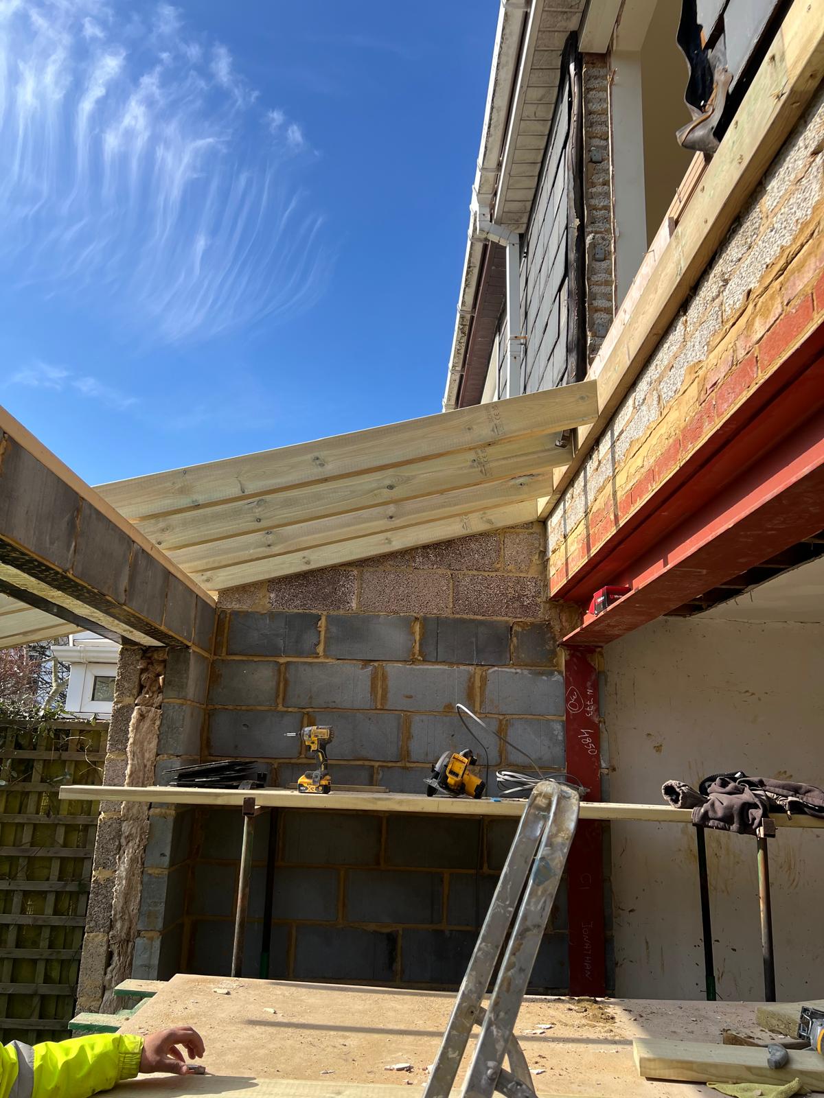 Steel and timber roof structure