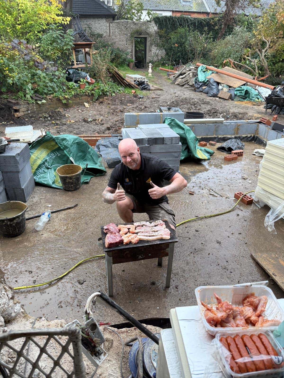 Mixing mortar on site